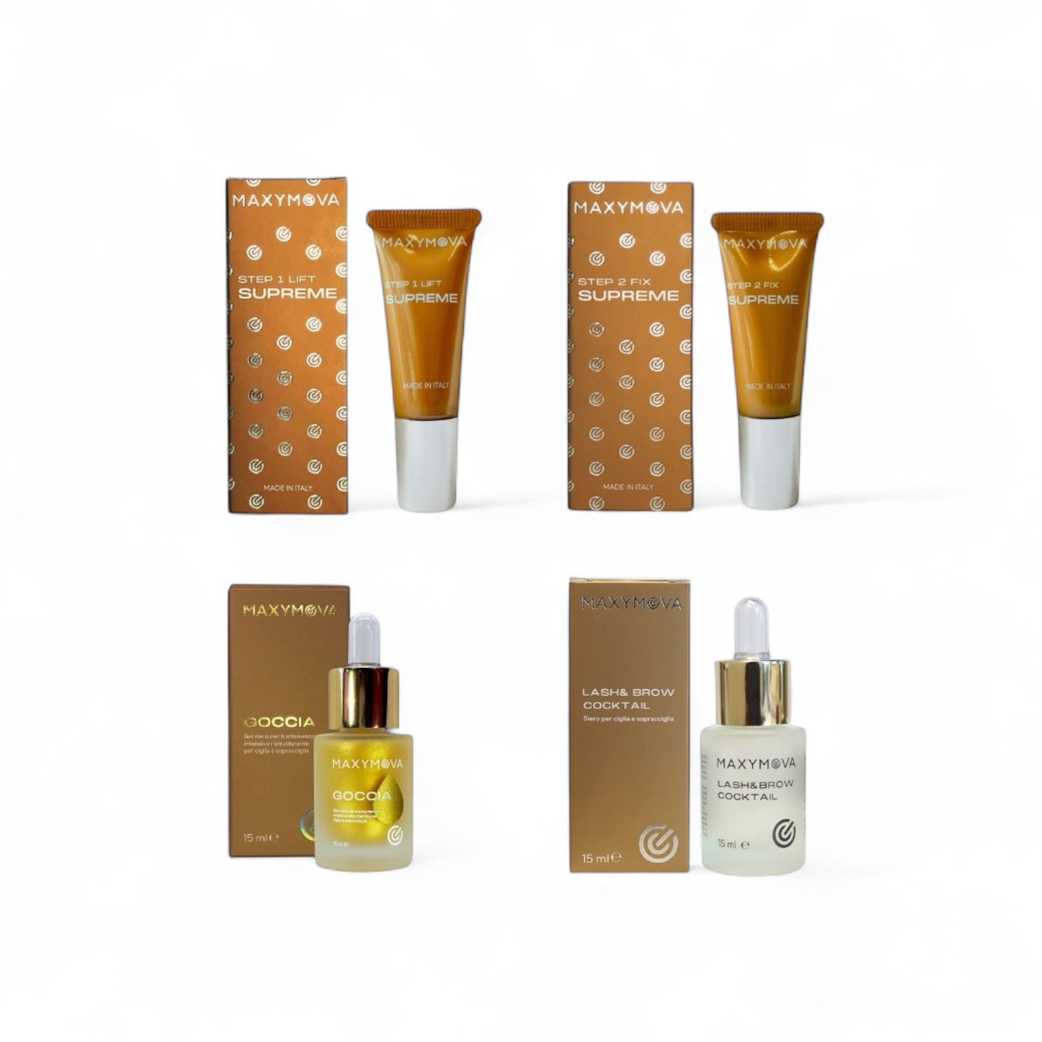 Kit de Lifting Maxymova - Supreme Paso 1, 2,3 + Goccia Serum Dorado