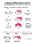 Hojas de Inicio para Extensiones de Pestañas PDF - Lash Shop Canarias Eyelash Map Default Title