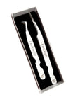 "Kit Precisión ELITE + CANDY | Punta de Fibra para Aislamiento y Volumen" - Lash Shop Canarias Tweezer kit Blanco