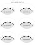 Hojas de Inicio para Extensiones de Pestañas PDF - Lash Shop Canarias Eyelash Map Default Title