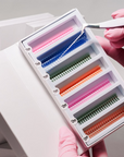 Colores 5D Express Pro Fan 0.07 Volumen - Lash Shop Canarias False Eyelashes MIX 1: Rojo - violeta - rosa - verde