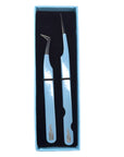 "Kit Precisión ELITE + CANDY | Punta de Fibra para Aislamiento y Volumen" - Lash Shop Canarias Tweezer kit Azul