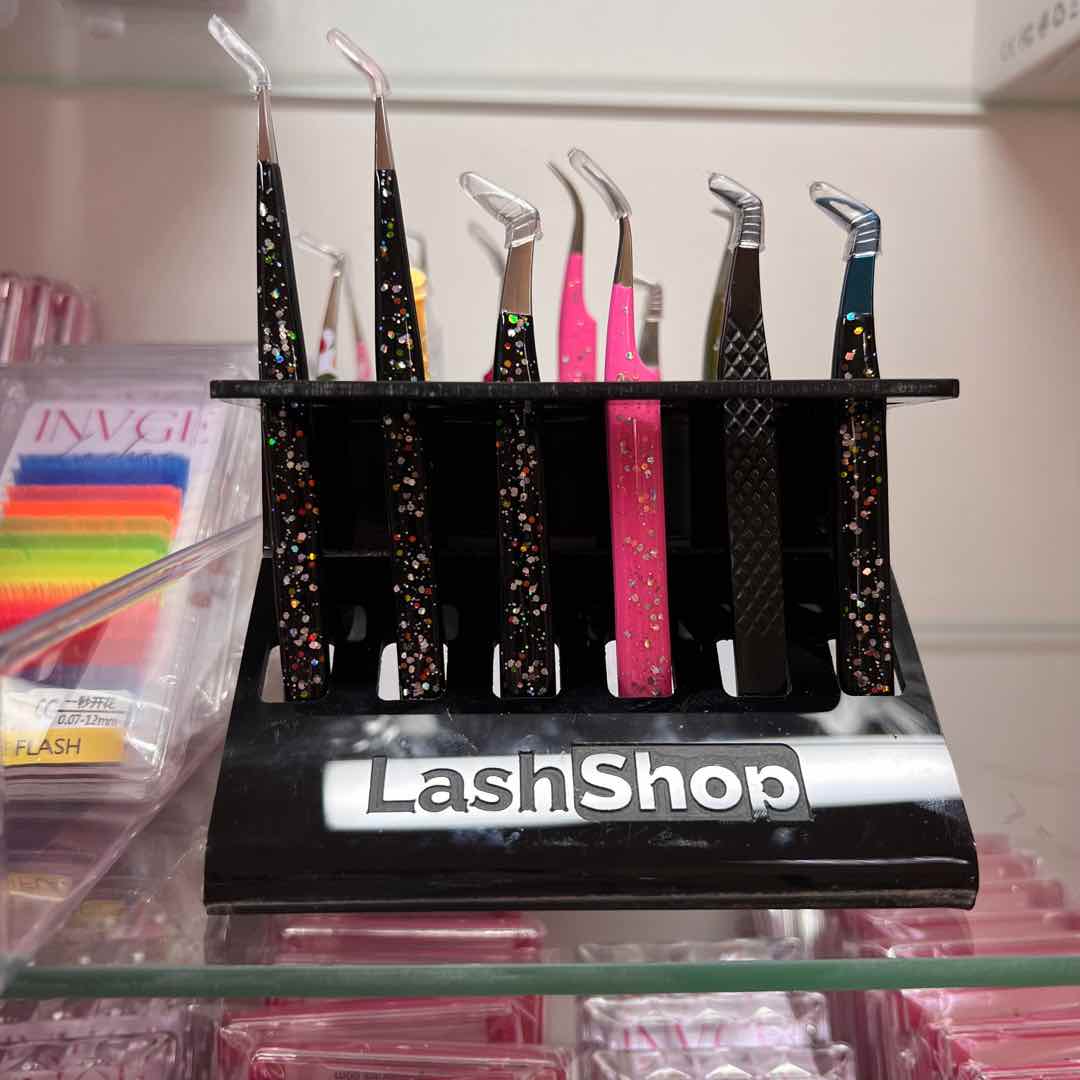 Holder/Shelf for eyelash extension tweezers