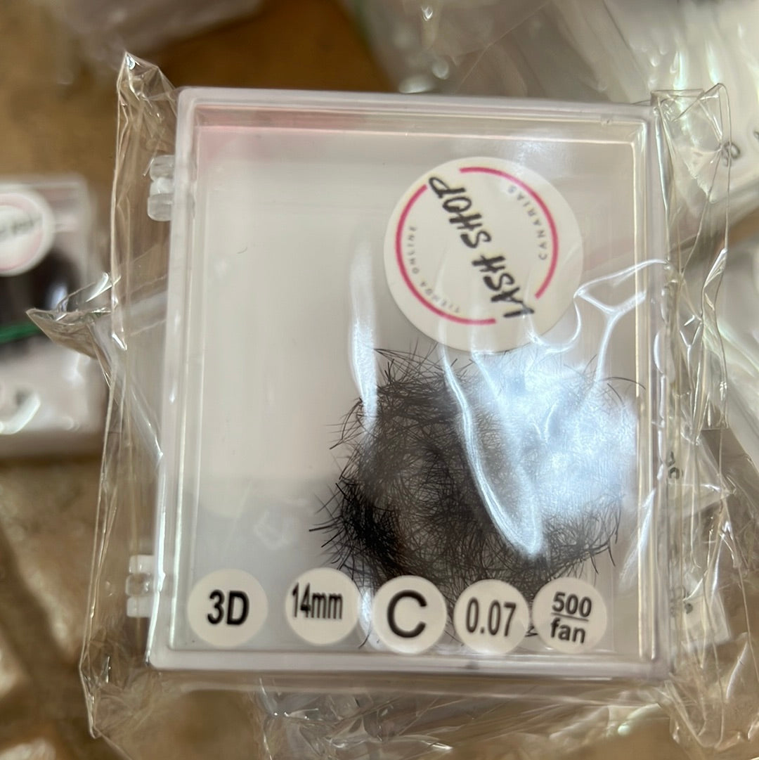 3D VOLUMEN PRO FAN - MEDIDAS INDIVIDUALES - Lash Shop Canarias False Eyelashes C / 14mm