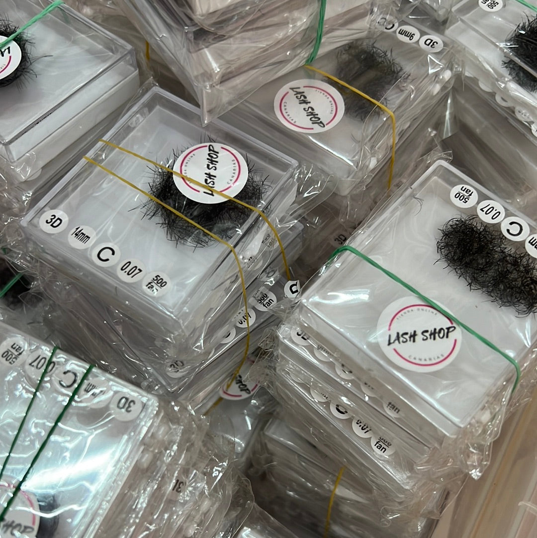 3D VOLUMEN PRO FAN - MEDIDAS INDIVIDUALES - Lash Shop Canarias False Eyelashes C / 14mm