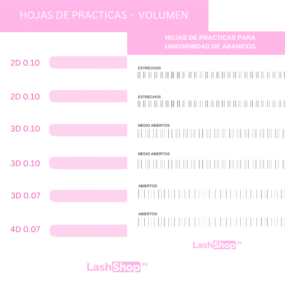 Hojas de Practicas (PDF) - Volumen de Extensiones de Pestañas - Lash Shop Canarias Default Title