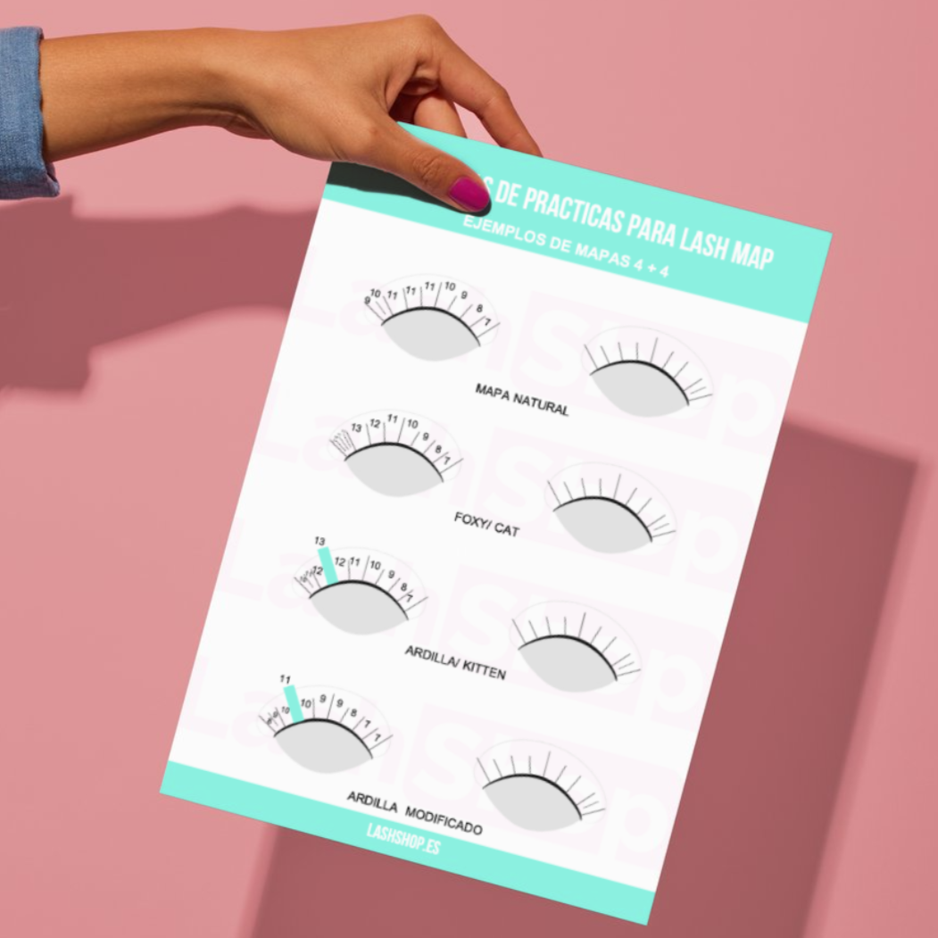 Mapping de pestañas: plantilla para diseñar la mirada y la arquitectura del ojo — LashShop