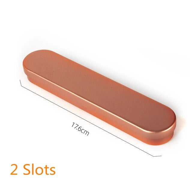 CAJA para pinzas DOBLE metalica - Lash Shop Canarias Tweezer Box Oro Rosa