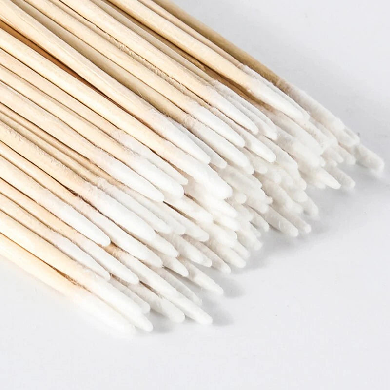 Palitos madera con algodon para Micropigmentación mini 100un - Lash Shop Canarias Eyebrow Brushes Default Title