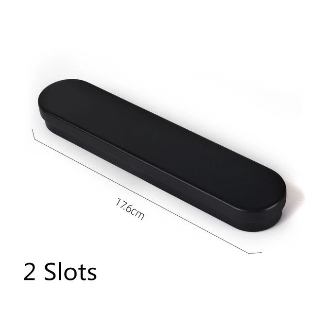 CAJA para pinzas DOBLE metalica - Lash Shop Canarias Tweezer Box Negro