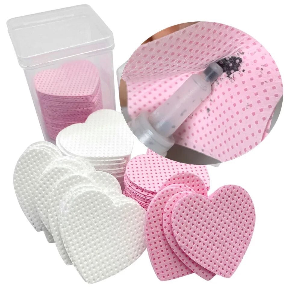 200 Hojas para limpieza de la boquilla de pegamento pestañas - Lash Shop Canarias eyelash extensions materials Blanco