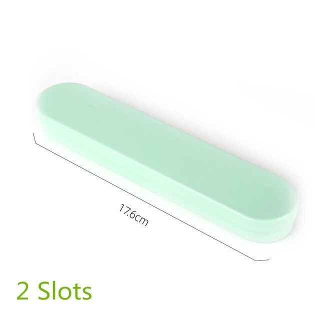 CAJA para pinzas DOBLE metalica - Lash Shop Canarias Tweezer Box Cyan Verde