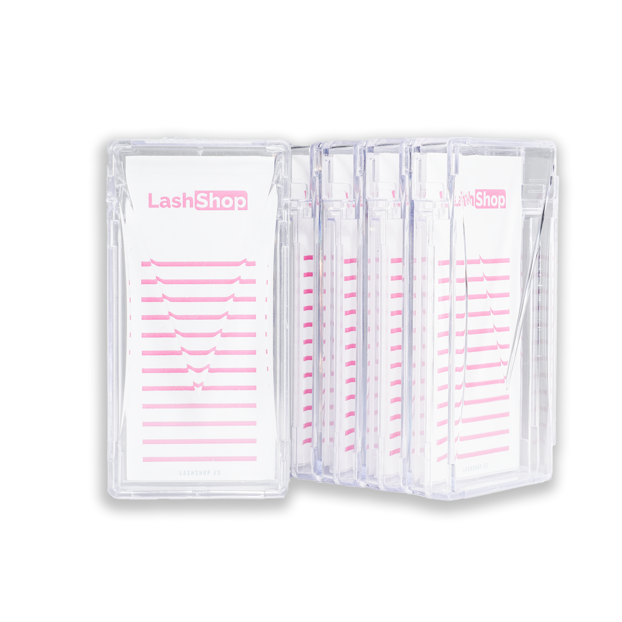Caja con la bandeja extraíble / palet para extensiones de pestañas - Lash Shop Canarias Transparente