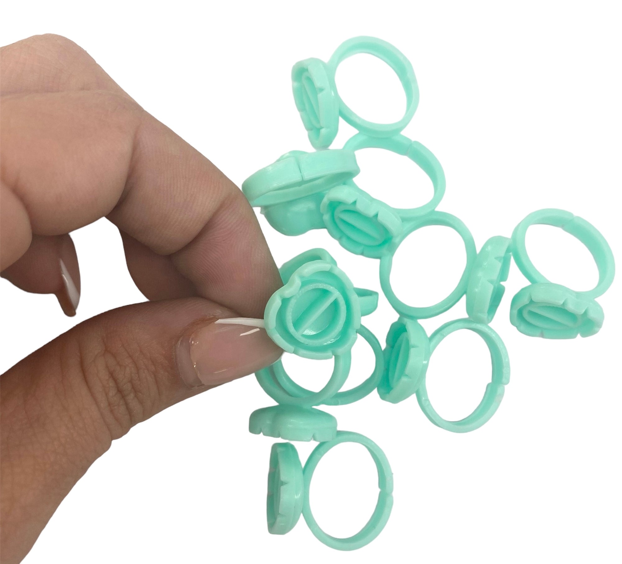 Anillos Megavolumen Extensiones de Pestañas - Lash Shop Canarias Eyelash Extensions Ring Cyan / Singular