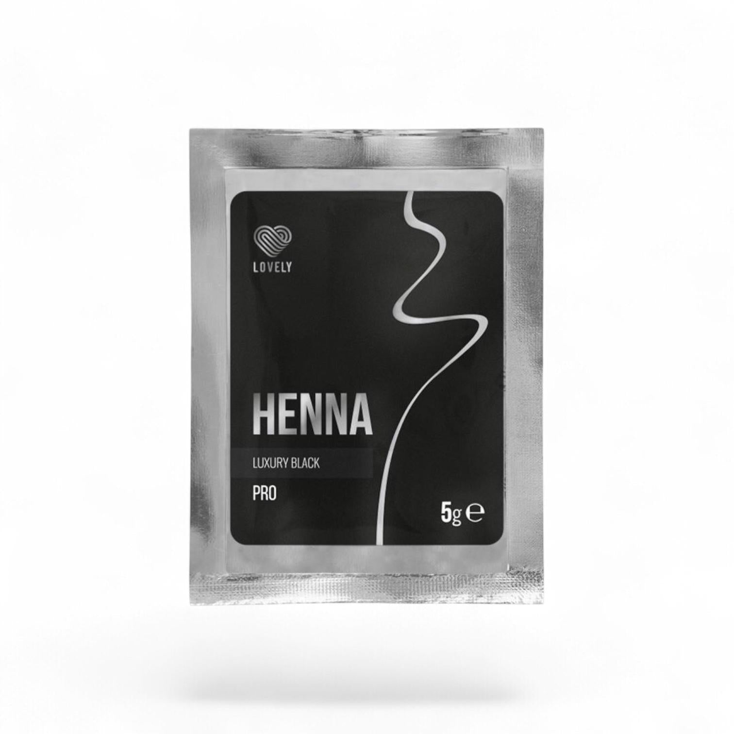 HENNA SACHETS- SOBRES 1g LOVELY - Lash Shop Canarias Henna Brows Accessory 04 Luxury Black ( Negro )