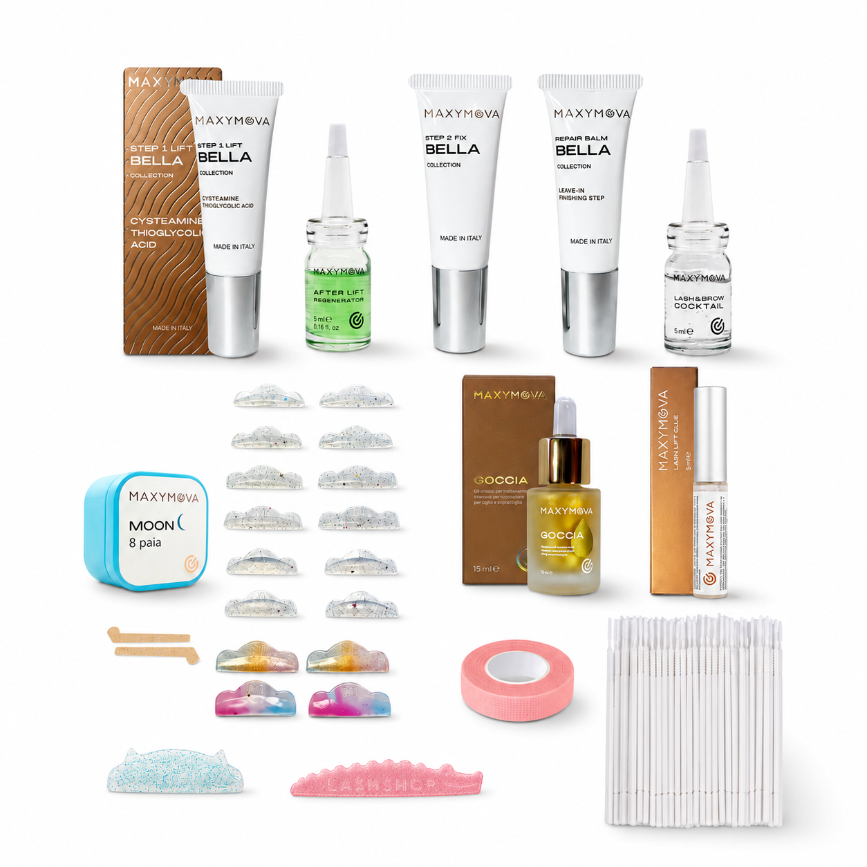 Kit completo de maxymova para lifting de pestañas coreano y laminación de cejas