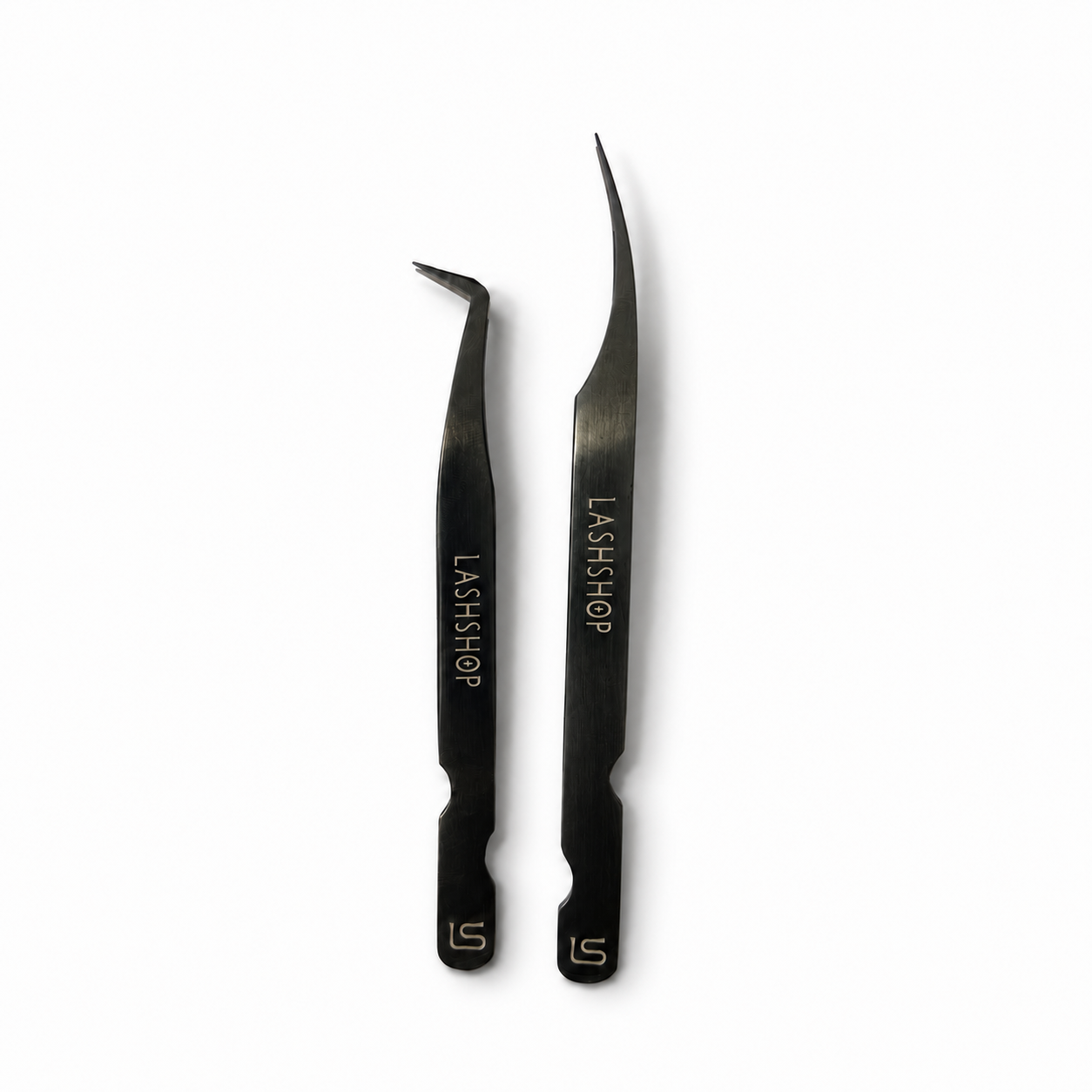 kit profesional combina las pinzas Paloma y Media Luna para extensiones de pestañas