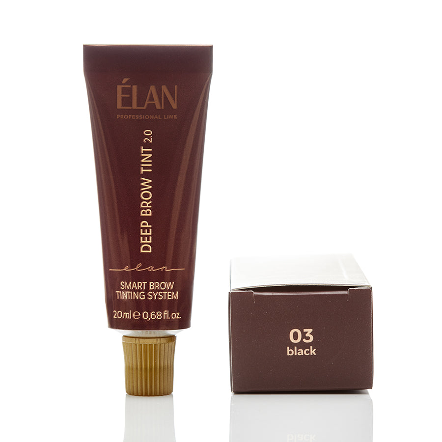 ÉLAN Deep Brow Tint Smart Brow Tinting System In the color 03 BLACK