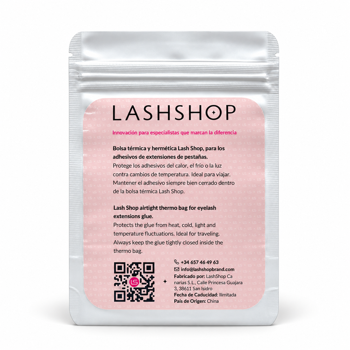 Bolsa Térmica LashShop para conservar adhesivos de extensiones de pestañas