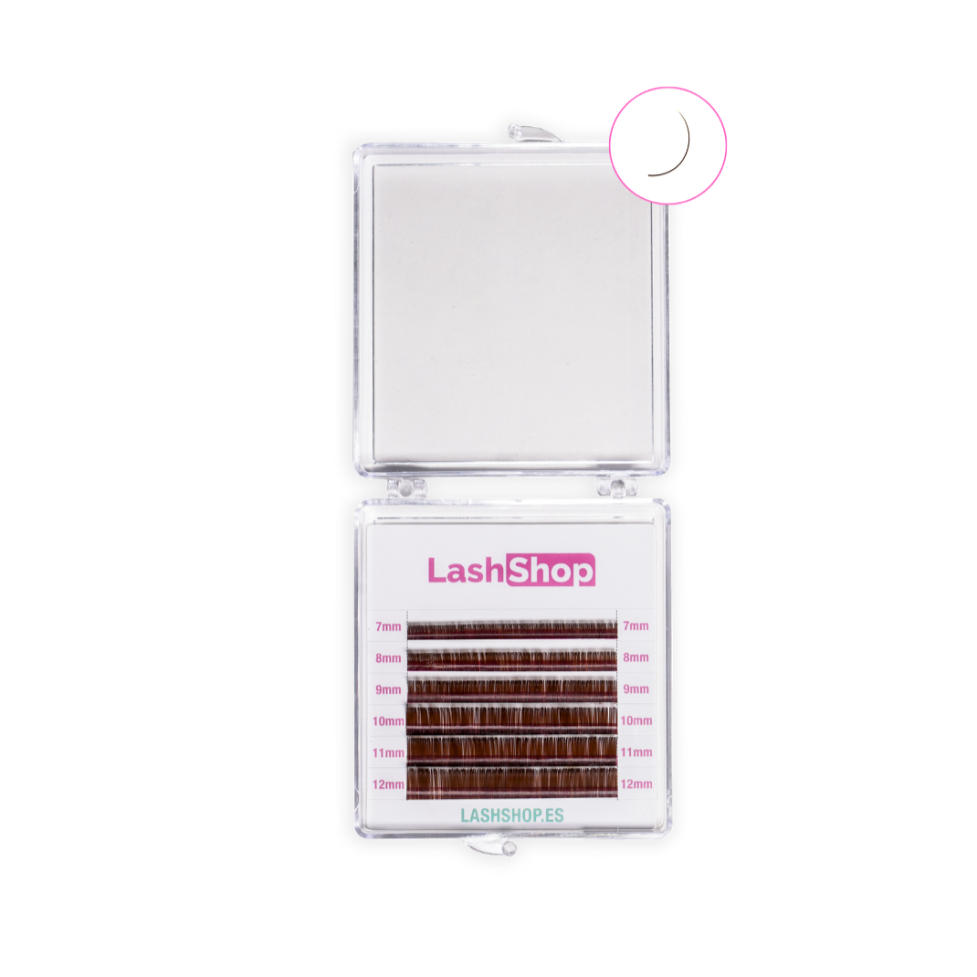 PESTAÑAS de COLOR MAGIC MINI 0.07mm - MIX - Lash Shop Canarias Eyelash extensions Marron Chocolate