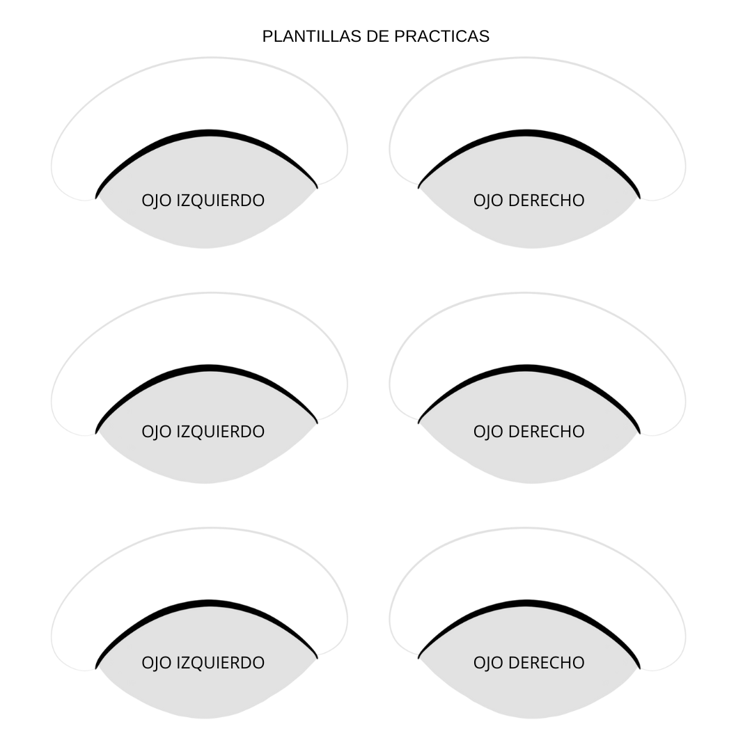Hojas de Inicio para Extensiones de Pestañas PDF - Lash Shop Canarias Eyelash Map Default Title