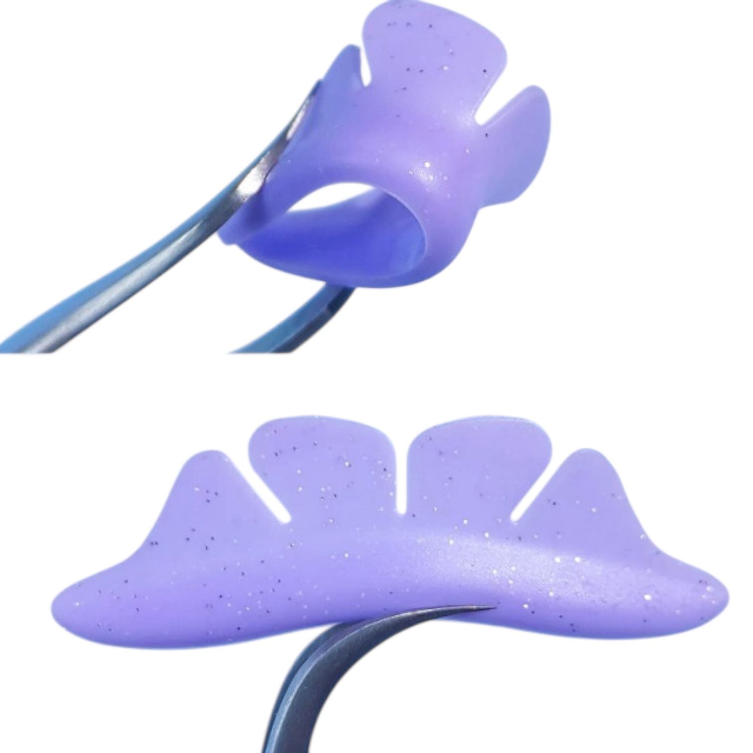 1 par de pads de silicona tipo mariposa diseñados para cubrir o fijar pestañas inferiores