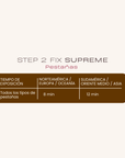 STEP 2 FIX SUPREME Tabla de tiempos para pestañas