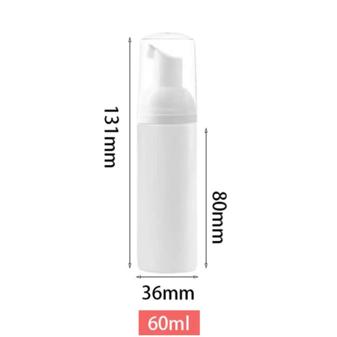 Botella para ESPUMA 60ml / espumadora para champoo de pestañas - Lash Shop Canarias Water Bottles 60ml BLANCA