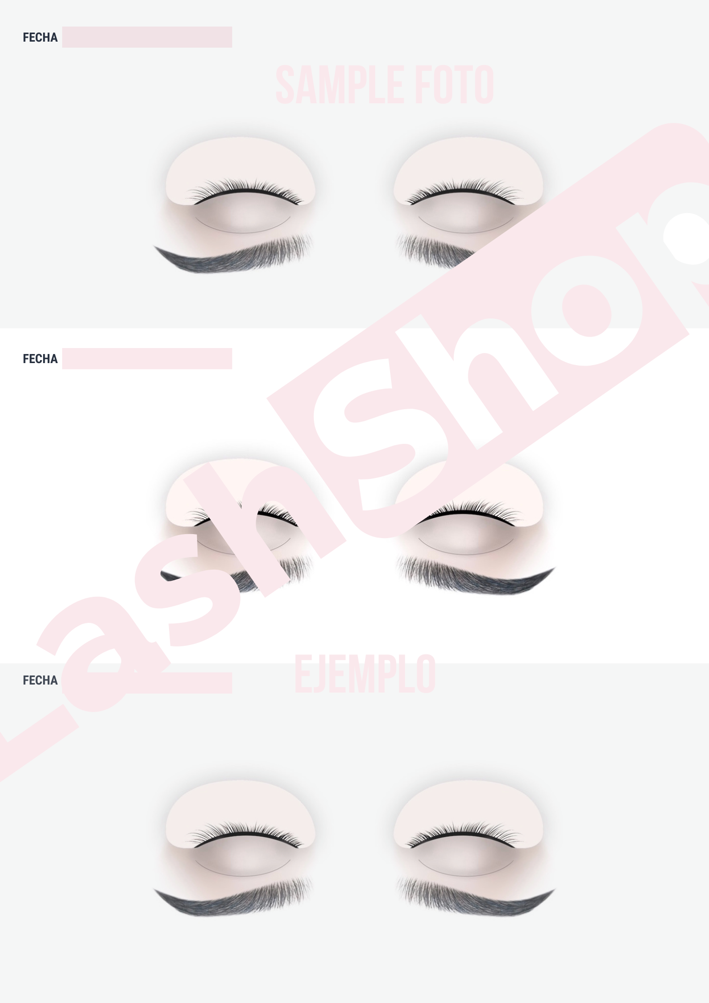 FICHA GUIA PRO Extensiones de pestañas - Lash Shop Canarias