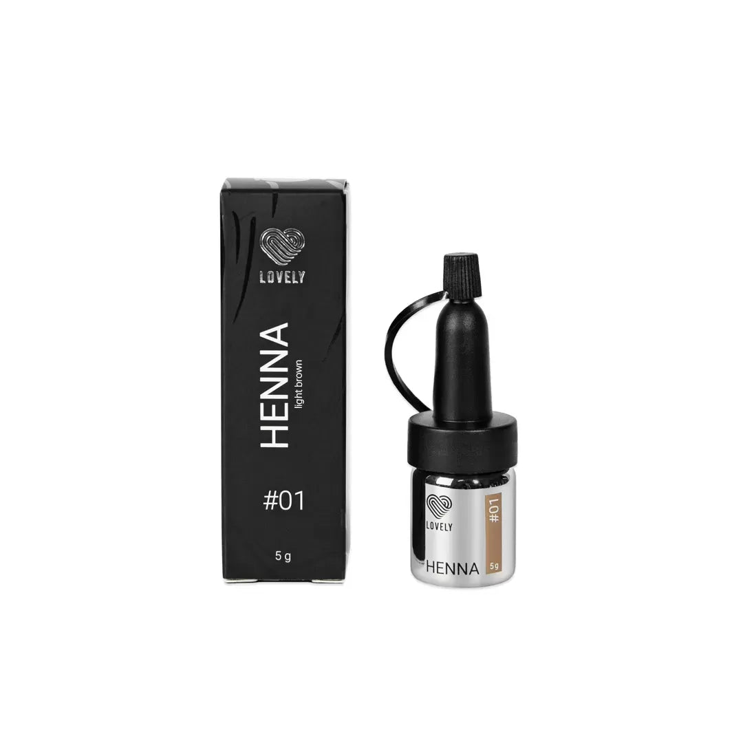 #01 MARRON CLARO HENNA en BOTE / Frasco 5g (de marca LOVELY) - Lash Shop Canarias