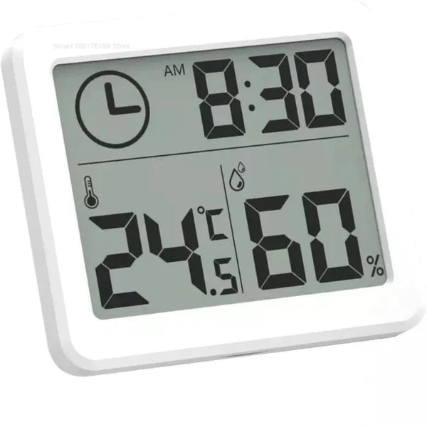 HYGROMETRO medidor de temperatura y humedad con reloj digital inteligente