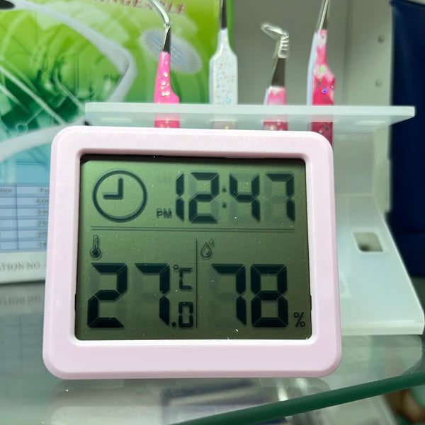 HIGROMETRO medidor de temperatura y humedad con reloj digital inteligente