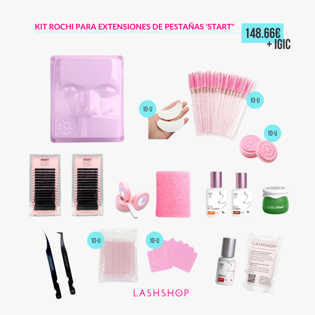 Kit ROCHI para extensiones de Pestañas para principiantes