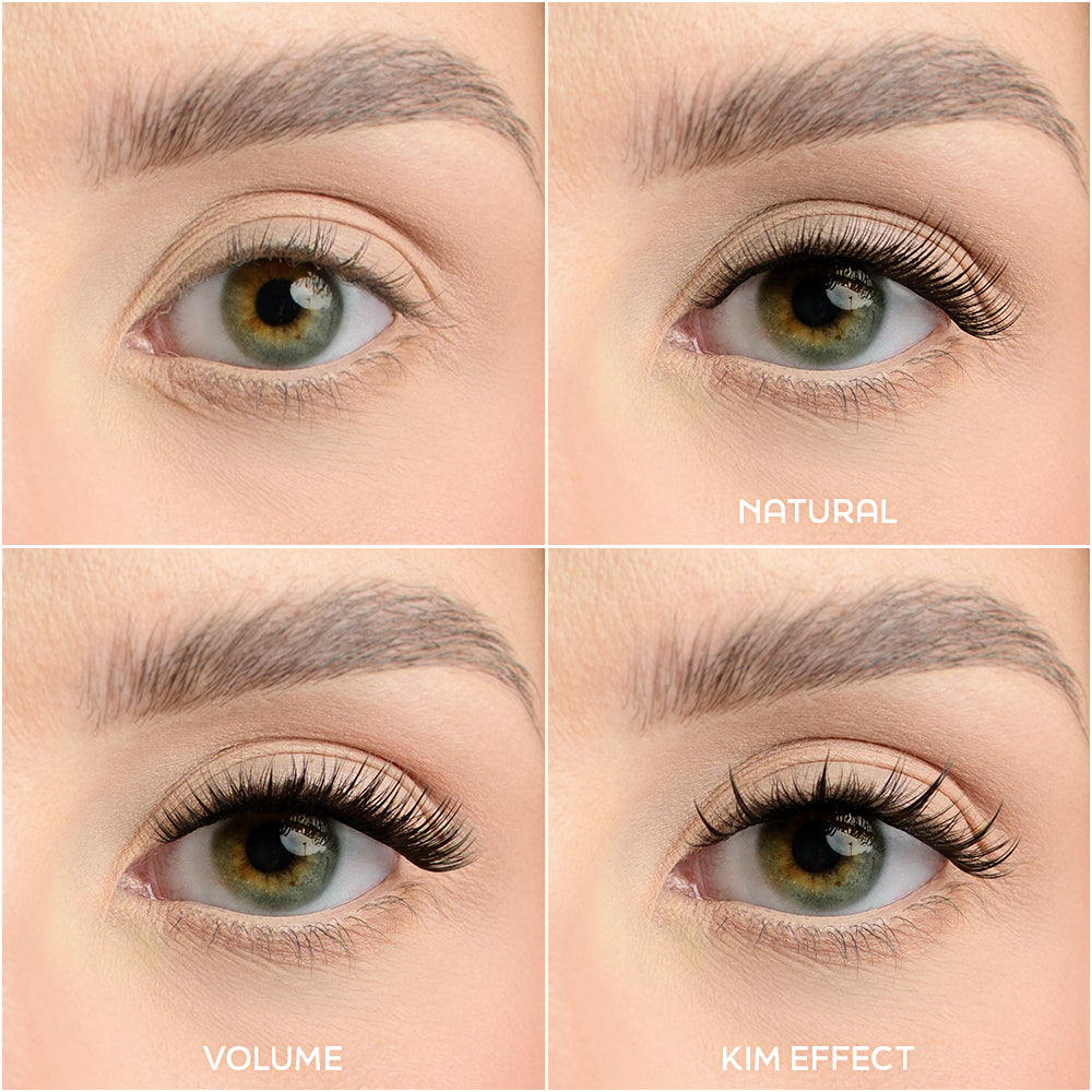 Efectos Kim, Volume y Natural de Bonding Lashes