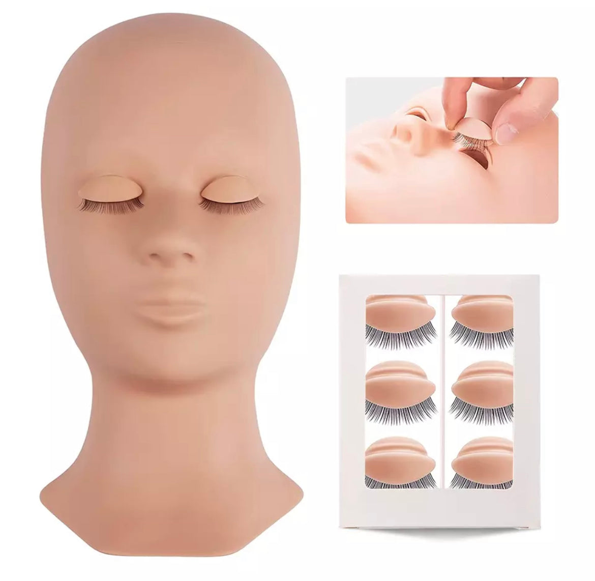 Maniquí CABEZAL MULTI USO para Extensiones de Pestañas, Masaje, Maquillaje - Lash Shop Canarias