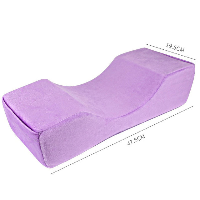 Almohada professional para hacer extensiones de pestañas color lila