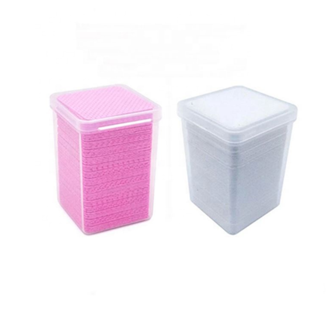 200 Hojas para limpieza de la boquilla de pegamento pestañas - Lash Shop Canarias eyelash extensions materials Blanco