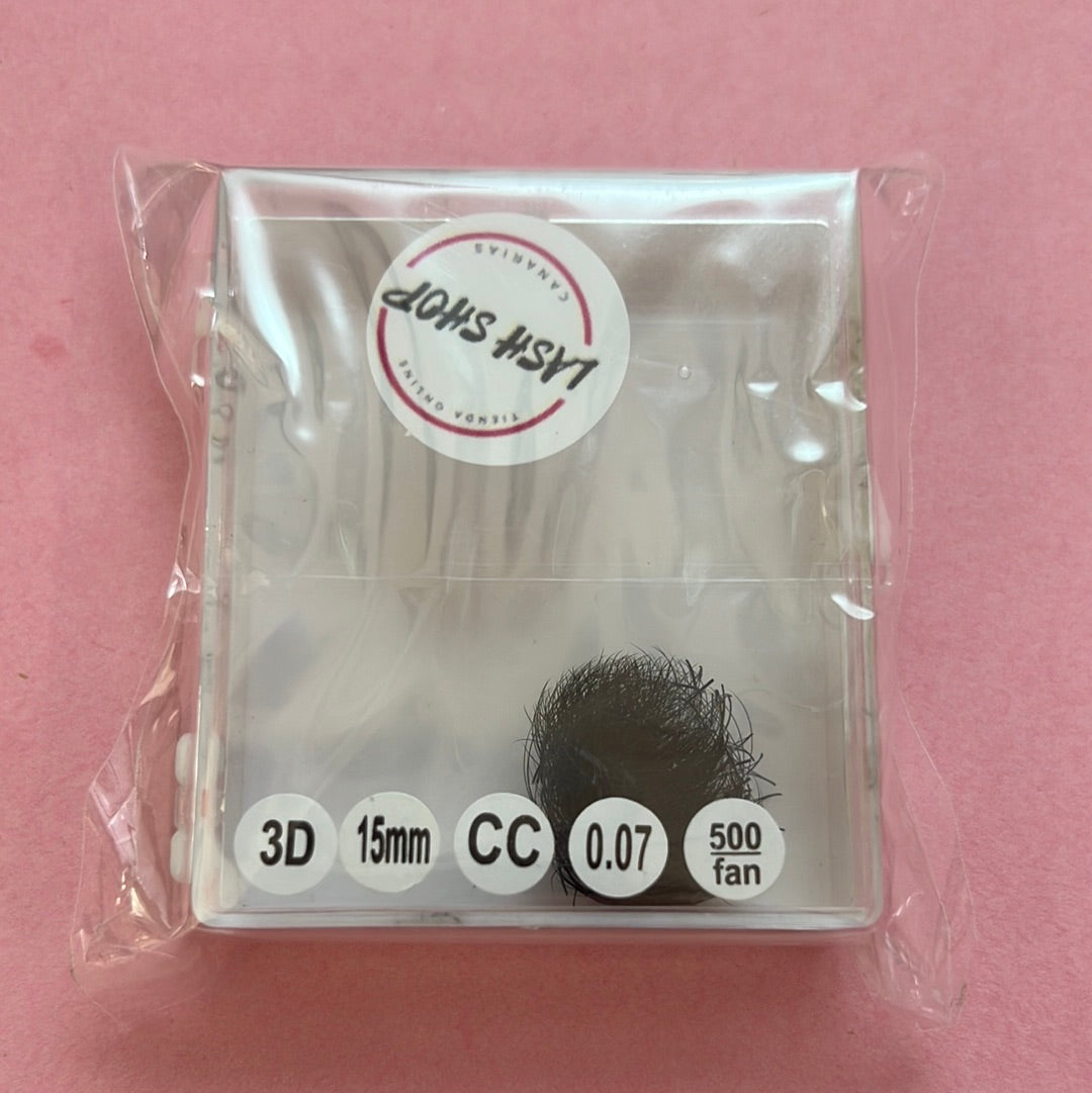 3D VOLUMEN PRO FAN - MEDIDAS INDIVIDUALES - Lash Shop Canarias False Eyelashes CC / 15mm