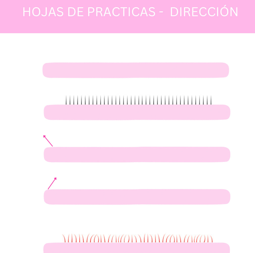 Practice Sheets - Eyelash Extensions Direction