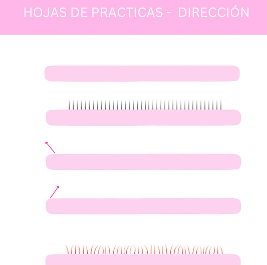 Practice Sheets - Eyelash Extensions Direction