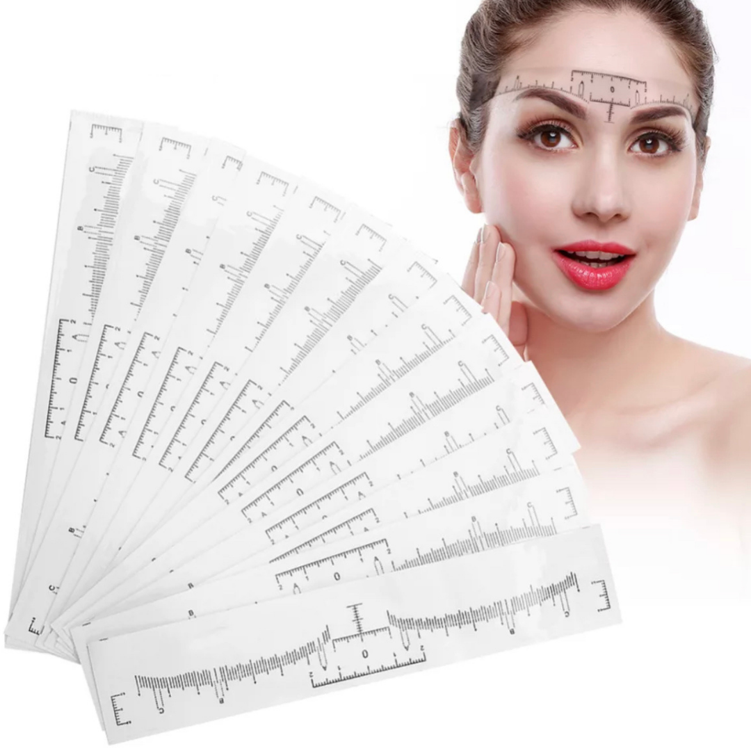 REGLA / GUIA para diseño de cejas - formato pegatina / etiqueta - Lash Shop Canarias Eyebrow Stencils 10un