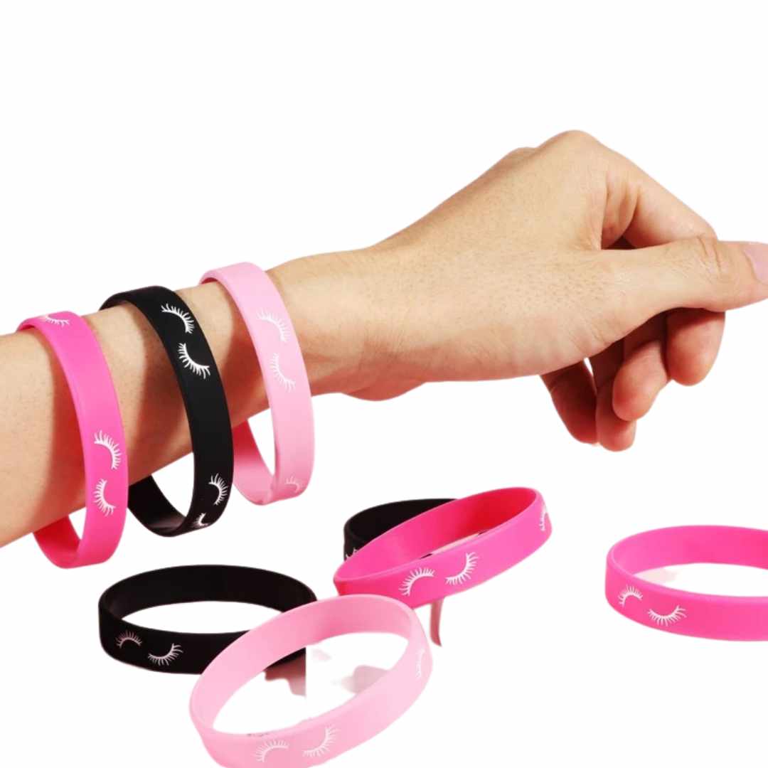 Eyelash design silicone bracelets